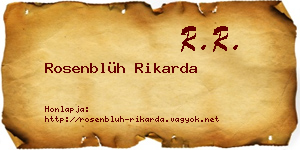 Rosenblüh Rikarda névjegykártya